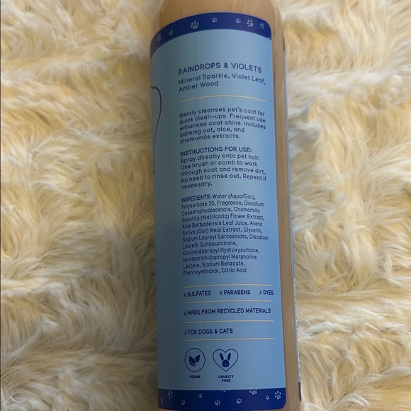 Bath & Body Works Raindrops & Violet Pet Waterless Bath - Picture 9 of 10